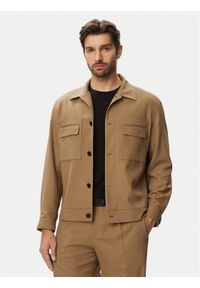 Hugo - HUGO Kurtka przejściowa Juliano243F1 50555258 Beżowy Slim Fit. Kolor: beżowy. Materiał: syntetyk #1