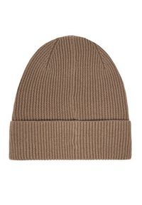 Calvin Klein Czapka Embroidered Rib Cotton Beanie LV04F8097G Beżowy. Kolor: beżowy. Materiał: bawełna #2