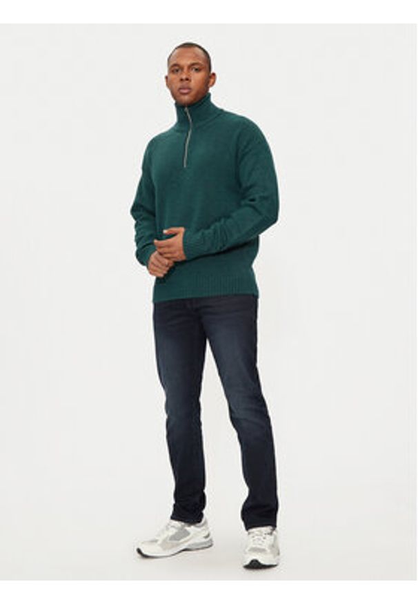 Jack & Jones - Jack&Jones Sweter Ollie 12241817 Zielony Relaxed Fit. Kolor: zielony. Materiał: syntetyk