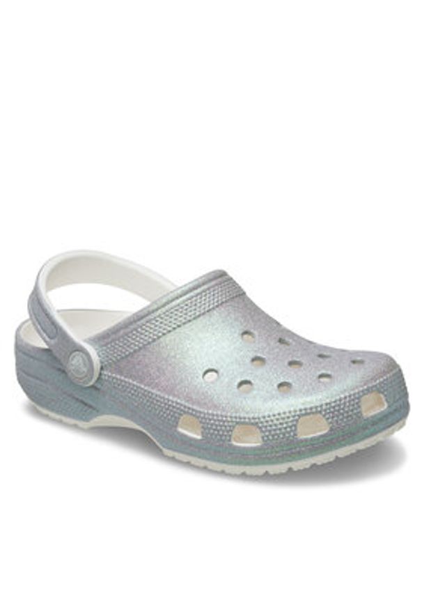 Crocs Klapki Classic Iridescent Glitter Clog 211005 Srebrny. Kolor: srebrny