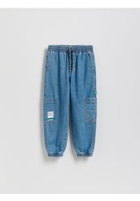 Reserved - Jeansowe joggery - niebieski. Kolor: niebieski #1