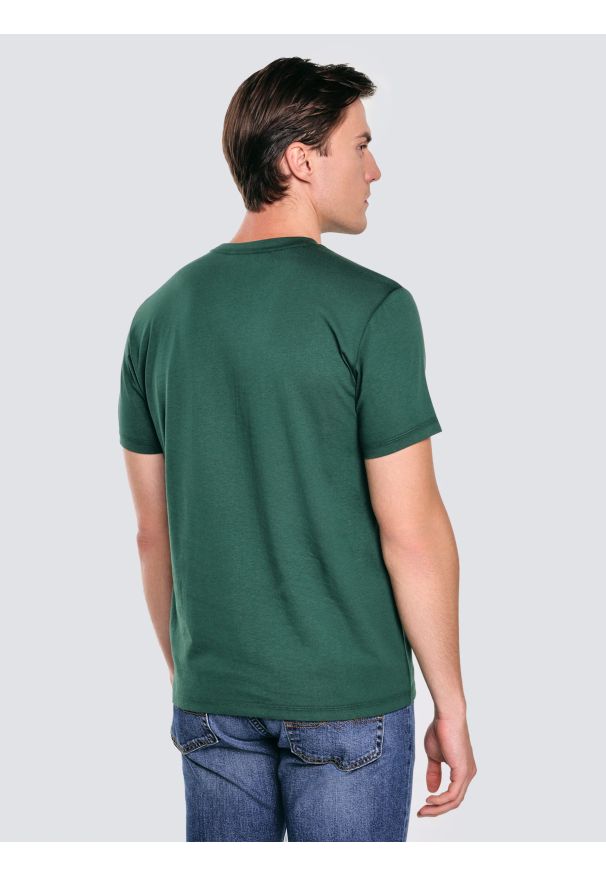 Big-Star - Koszulka męska z logo BIG STAR zielona Melsar 304. Okazja: na co dzień. Kolor: zielony. Materiał: dzianina, jeans. Wzór: nadruk. Styl: wizytowy, casual, klasyczny