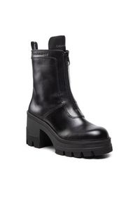 Calvin Klein Jeans Botki Chunky Heeled Boot W/Zip YW0YW00728 Czarny. Kolor: czarny. Materiał: skóra #3
