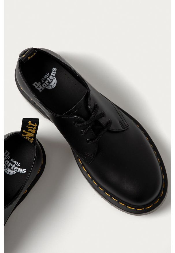 Dr. Martens - Półbuty skórzane 1461 Iced. Nosek buta: okrągły. Zapięcie: sznurówki. Kolor: czarny. Materiał: skóra