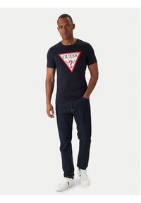 Guess T-Shirt M2YI71 I3Z14 Granatowy Slim Fit. Kolor: niebieski. Materiał: bawełna #3