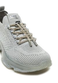 Steve Madden Sneakersy Meter SM19000085 Srebrny. Kolor: srebrny. Materiał: materiał #3