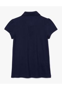 Lacoste - LACOSTE - Granatowa koszulka polo z wyhaftowanym logo. Typ kołnierza: polo. Kolor: niebieski. Materiał: bawełna, prążkowany. Wzór: haft. Styl: elegancki #4