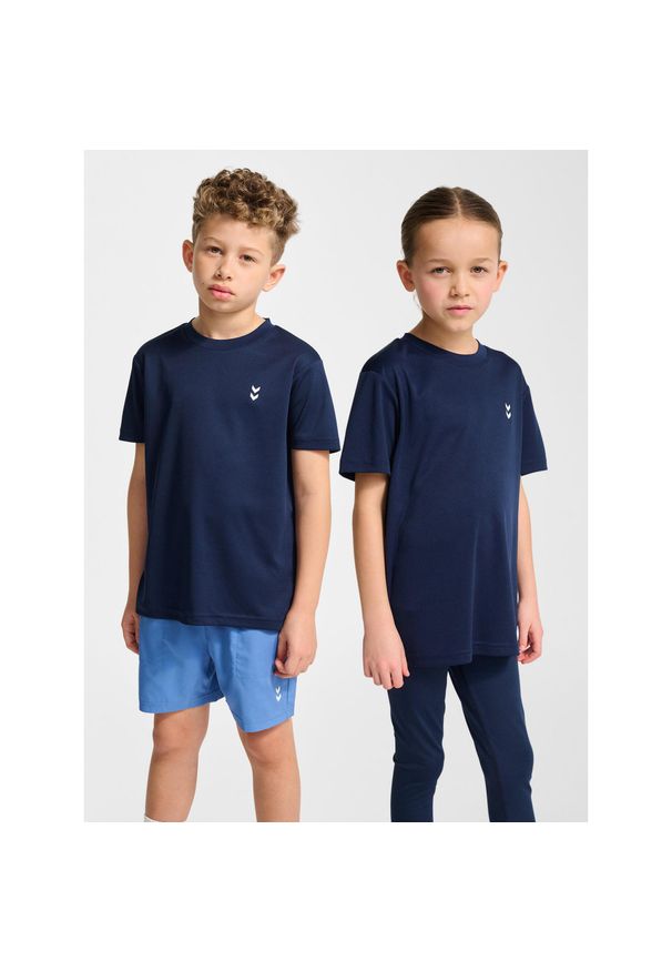 Koszulka dla dzieci Hummel Pulse. Kolor: wielokolorowy, niebieski, zielony. Sport: joga i pilates