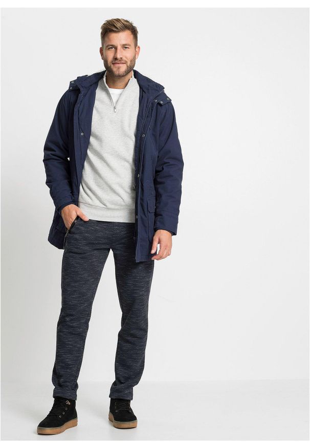 bonprix - Bluza ze stójką. Okazja: na co dzień. Typ kołnierza: kołnierzyk stójkowy. Kolor: szary. Styl: casual