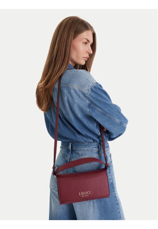 Liu Jo Torebka Ecs S Crossbody EAF5224 E0058 Bordowy. Kolor: czerwony. Materiał: skórzane