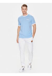 Ellesse T-Shirt Meduno SHR10164 Błękitny Regular Fit. Kolor: niebieski. Materiał: bawełna