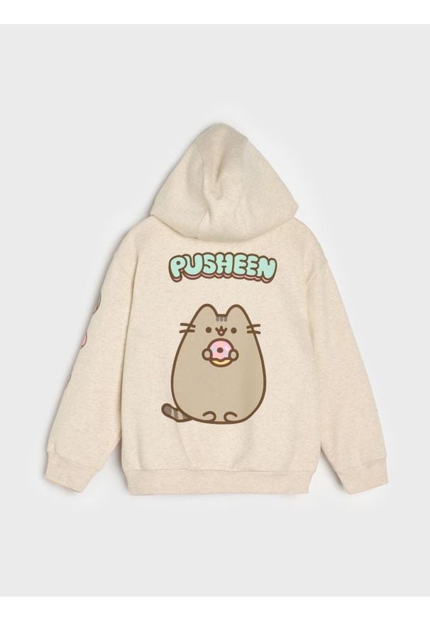 Sinsay - Rozpinana bluza z kapturem Pusheen the Cat - żółty. Typ kołnierza: kaptur. Kolor: żółty