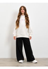 Sinsay - Bluza hoodie z napisem - kremowy. Kolor: kremowy. Wzór: napisy