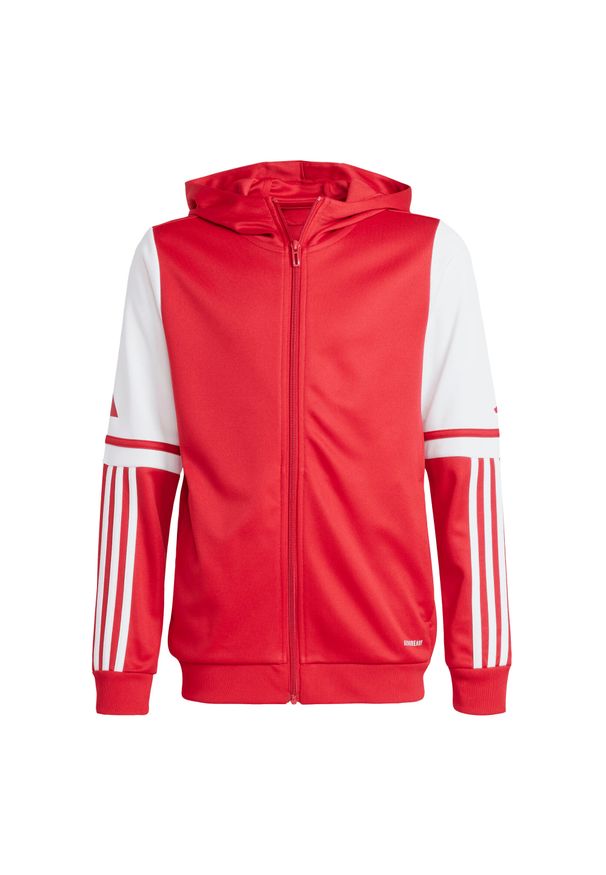 Adidas - Bluza dla dzieci adidas Squadra 25 Hoody. Kolor: wielokolorowy, biały, czerwony. Materiał: poliester. Sport: fitness