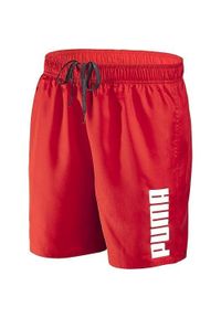 Puma - PUMA kąpielówki męskie Swim Mid – Czerwone. Kolor: czerwony. Materiał: materiał #1
