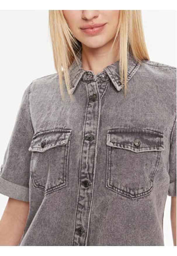 Vero Moda Sukienka jeansowa Jennie 10309665 Szary Regular Fit. Kolor: szary. Materiał: bawełna