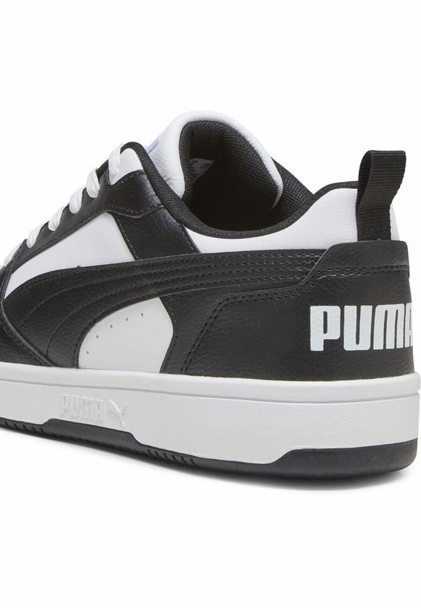 Puma - Buty do chodzenia męskie PUMA Rebound V6 Low. Zapięcie: sznurówki. Kolor: biały, czarny, wielokolorowy. Materiał: guma, syntetyk, materiał. Szerokość cholewki: normalna. Sport: turystyka piesza