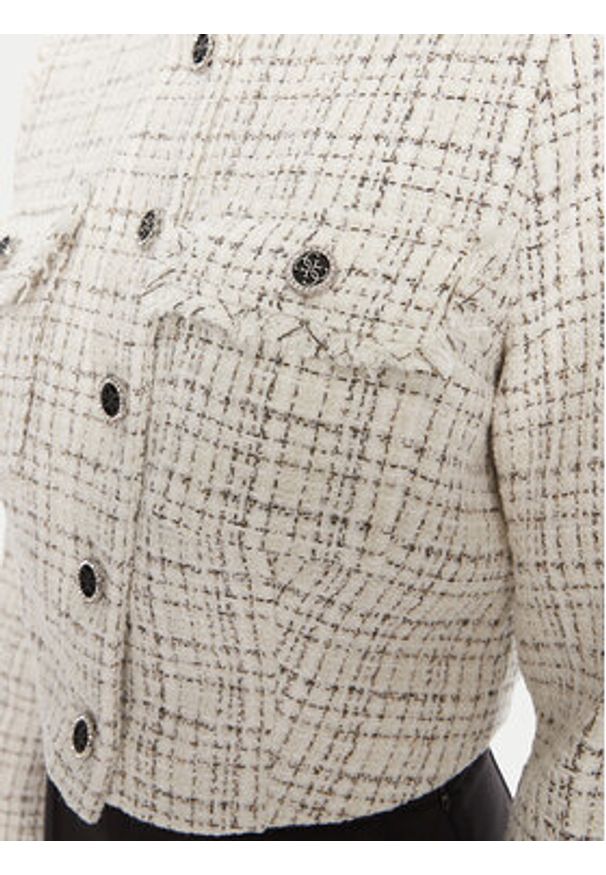 Guess Kurtka przejściowa W5YN44 WHDB2 Biały Regular Fit. Kolor: biały. Materiał: syntetyk