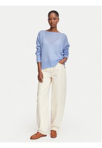MAX&Co. Sweter Stampa 2626366091200 Niebieski jasny Oversize. Kolor: niebieski. Materiał: syntetyk #4