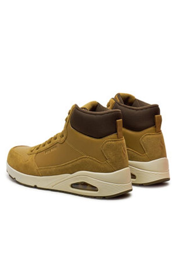 skechers - Skechers Sneakersy Stacre Mid 183013/WSK Brązowy. Kolor: brązowy. Materiał: zamsz, skóra