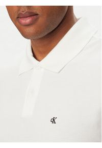 Calvin Klein Polo LV040EM269 Biały Regular Fit. Typ kołnierza: polo. Kolor: biały. Materiał: bawełna #5