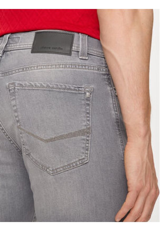 Pierre Cardin Szorty jeansowe C7 34520.8130 Szary Modern Fit. Kolor: szary. Materiał: bawełna