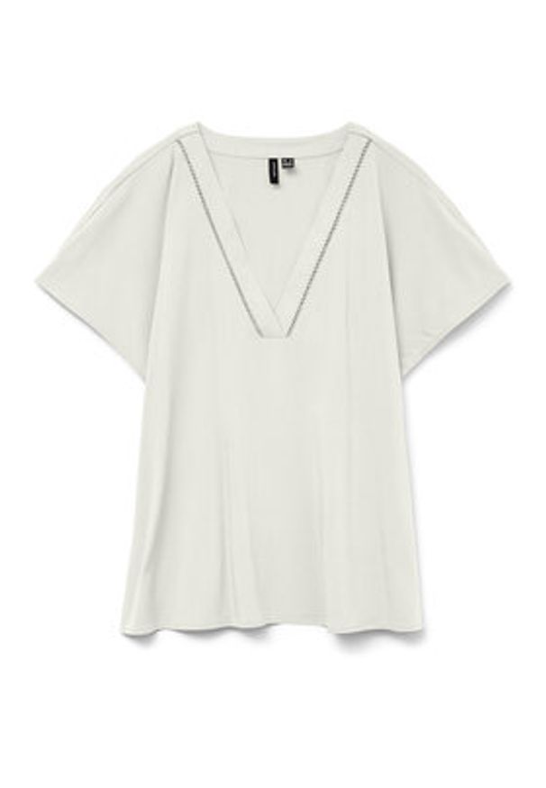 Vero Moda Bluzka Bella 10327551 Biały Regular Fit. Kolor: biały. Materiał: wiskoza