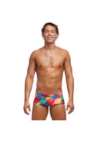 FUNKY TRUNKS - Kąpielówki Funky Trunks Stroked - trunki męskie. Kolor: wielokolorowy, żółty, czerwony #1