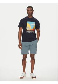 Napapijri T-Shirt S-Arbia NP0A4IE3 Granatowy Regular Fit. Kolor: niebieski. Materiał: bawełna
