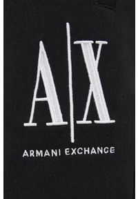 Armani Exchange Szorty 8NZSPA.ZJ1ZZ.NOS męskie kolor czarny. Okazja: na co dzień. Kolor: czarny. Materiał: dzianina. Wzór: nadruk. Styl: casual #3