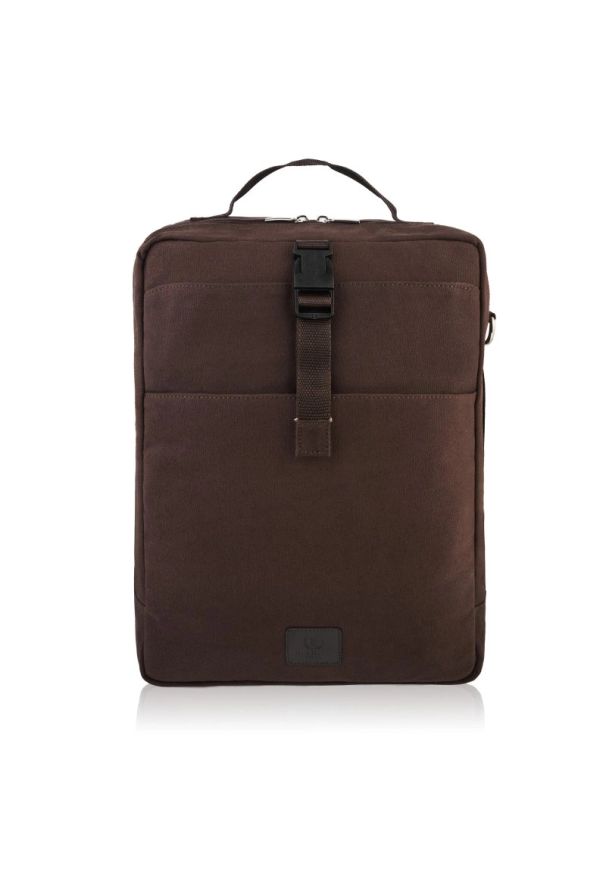 Plecak na laptopa PAOLO PERUZZI T-93-BR brązowy. Kolor: brązowy. Materiał: materiał