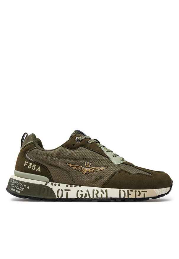 Sneakersy Aeronautica Militare. Kolor: zielony