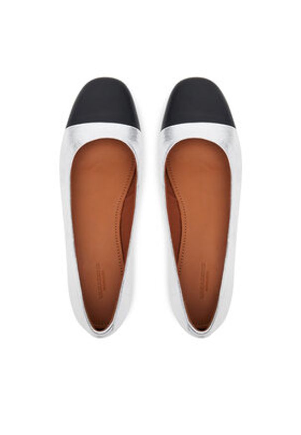 Vagabond Shoemakers Baleriny Jolin 5508-619-72 Srebrny. Kolor: srebrny. Materiał: skóra