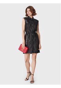 DKNY Sukienka z imitacji skóry DD2G4164 Czarny Regular Fit. Kolor: czarny. Materiał: syntetyk #4