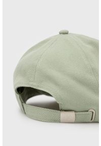 outhorn - Outhorn czapka bawełniana kolor zielony z aplikacją. Kolor: zielony. Materiał: bawełna. Wzór: aplikacja