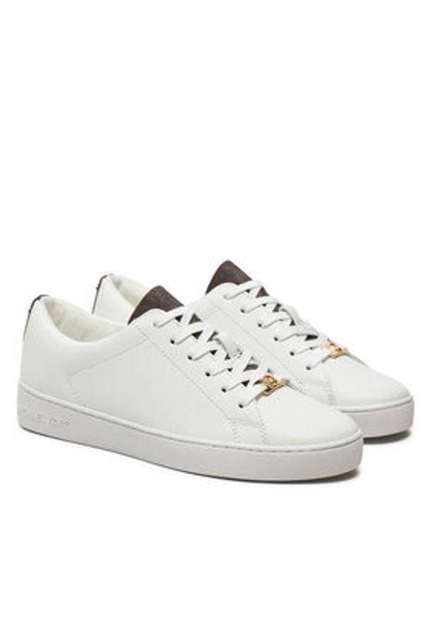 MICHAEL Michael Kors Sneakersy Keaton Lace Up 43R4KTFS2L Biały. Kolor: biały. Materiał: skóra
