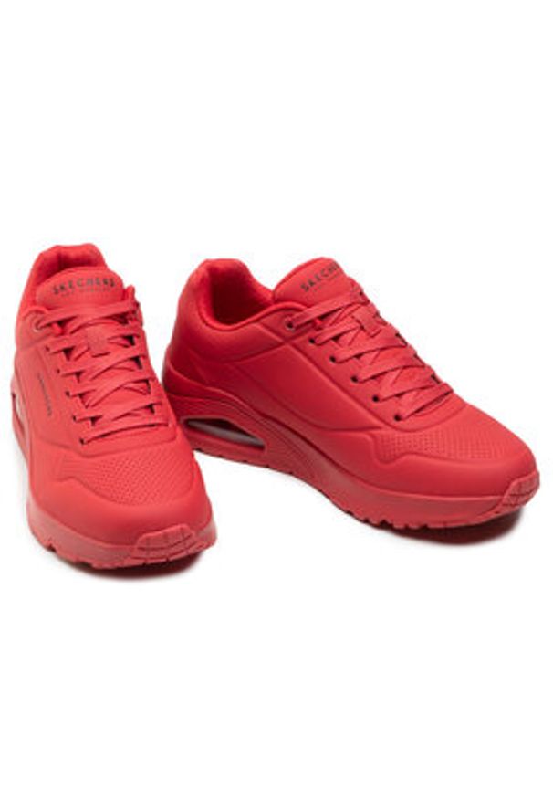 skechers - Skechers Sneakersy Uno Stand On Air 52458/RED Czerwony. Kolor: czerwony. Materiał: skóra