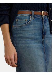 Lauren Ralph Lauren - LAUREN RALPH LAUREN Spódnica jeansowa 200817846001 Granatowy Straight Fit. Kolor: niebieski. Materiał: bawełna #5