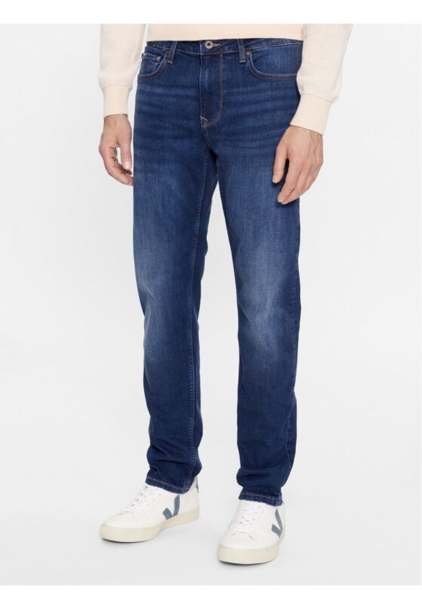 Pepe Jeans Jeansy PM207388 Granatowy Slim Fit. Kolor: niebieski