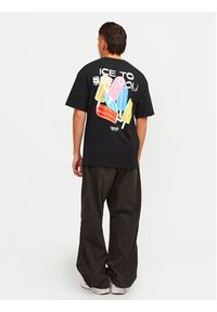Jack & Jones - Jack&Jones T-Shirt Jorfrutti 12256926 Czarny Wide Fit. Kolor: czarny. Materiał: bawełna