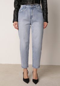 Born2be - Niebieskie Bawełniane Jeansy Klasyczne o Kroju Mom Fit Qinvielle. Okazja: do pracy, na co dzień. Kolekcja: plus size. Kolor: niebieski. Styl: klasyczny #2