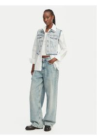 Hugo - HUGO Kamizelka Garis B 50557076 Niebieski jasny Regular Fit. Kolor: niebieski. Materiał: bawełna #3