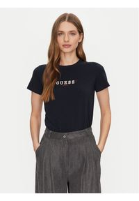 Guess Jeans T-Shirt W5RI54 J1314 Granatowy Regular Fit. Kolor: niebieski. Materiał: bawełna