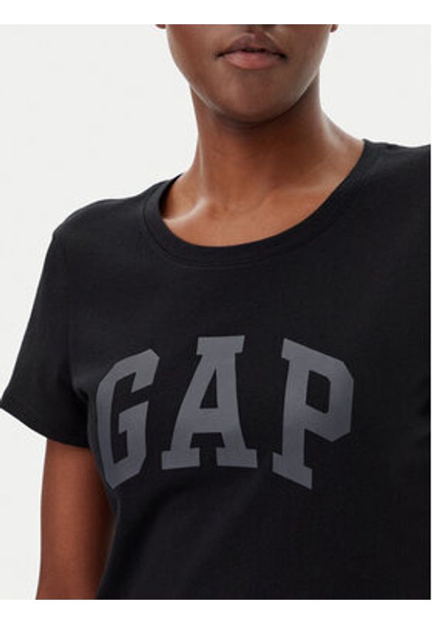 GAP - Gap T-Shirt 729555-06 Czarny Regular Fit. Kolor: czarny. Materiał: bawełna