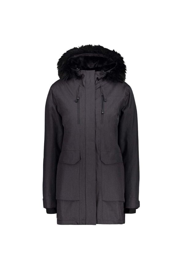 Kurtka zimowa damska CMP. Kolor: czarny. Materiał: poliester. Sezon: zima. Sport: turystyka piesza