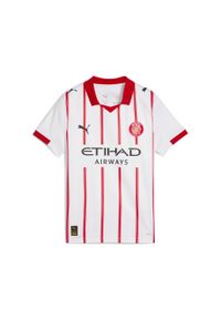 Puma - Młodzieżowa koszulka domowa Girona FC 25/26 PUMA White Red. Kolor: czerwony, biały, wielokolorowy. Sezon: lato. Sport: piłka nożna