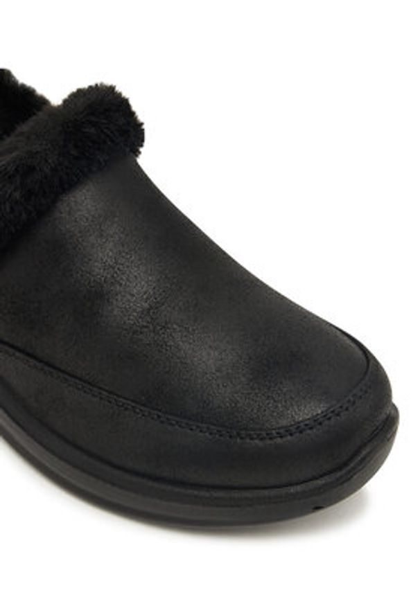 skechers - Skechers Kapcie Cozy Escape 168114/BBK Czarny. Kolor: czarny. Materiał: skóra