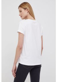 Frieda & Freddies t-shirt damski kolor biały. Okazja: na co dzień. Kolor: biały. Wzór: nadruk. Styl: casual