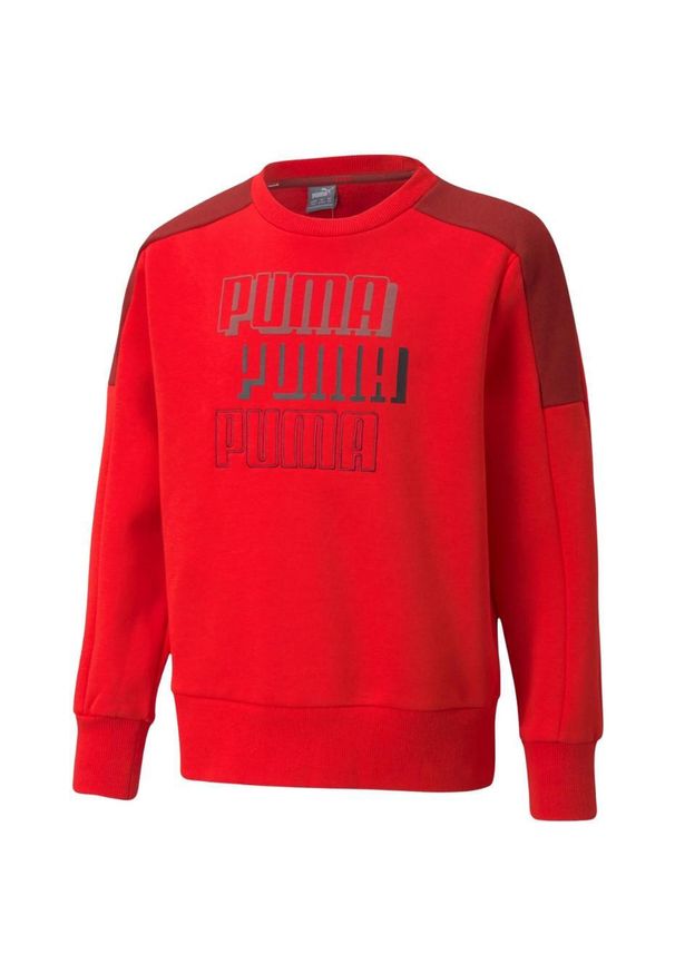 Bluza dla dzieci Puma Alpha Crew FL czerwona. Kolor: czerwony
