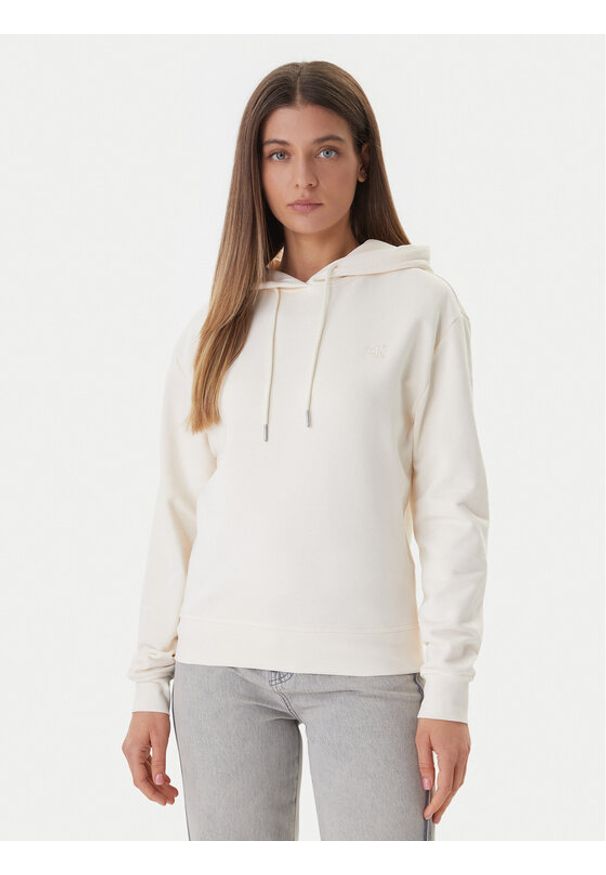 Calvin Klein Jeans Bluza LV047C224G Écru Boxy Fit. Materiał: bawełna
